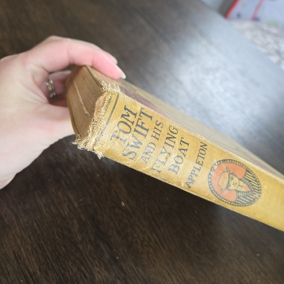 Tom Swift and his Flying Boat by Victor Appleton 1923 Yellow Hardcover Book - Picture 3 of 7